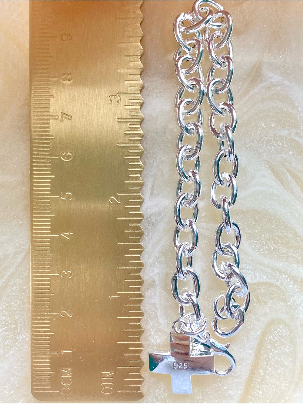 Sterling Silver Cross Charm Bracelet - Silver - Picture 3 of 3